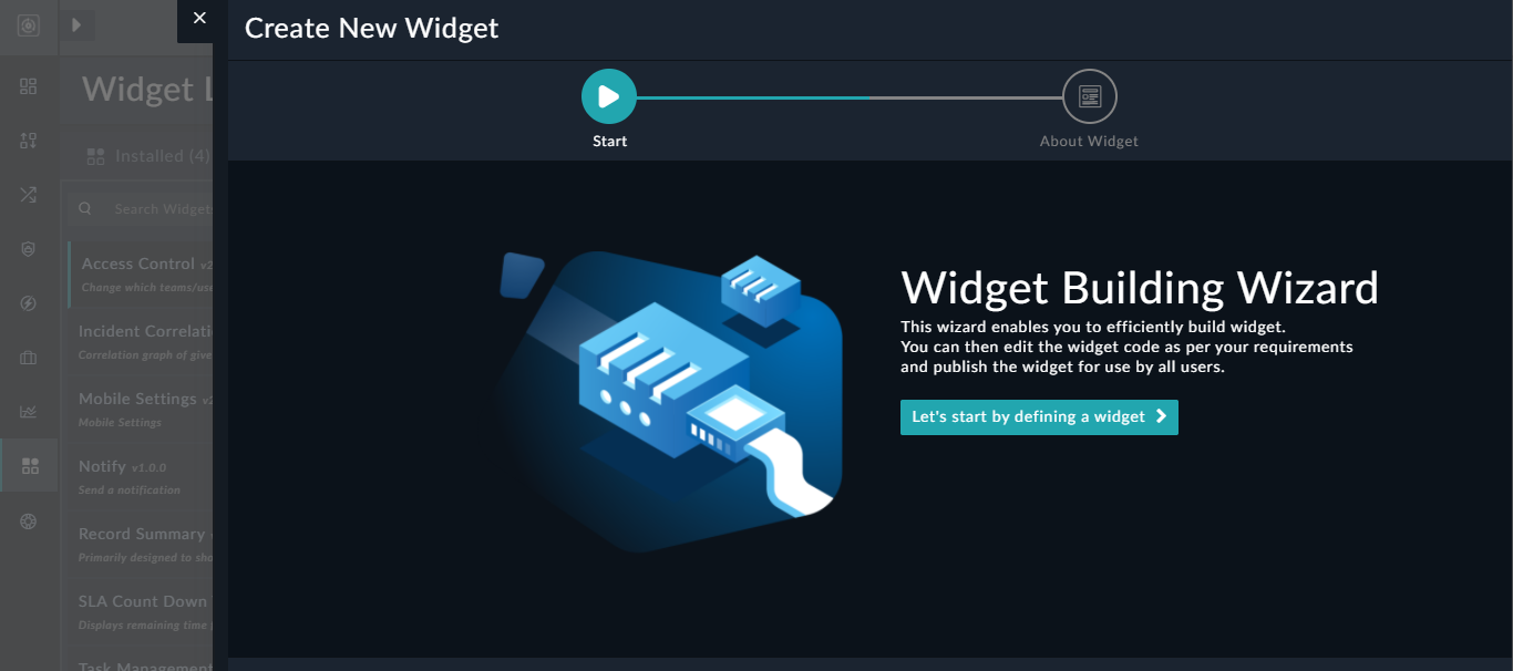 Widget Building Wizard