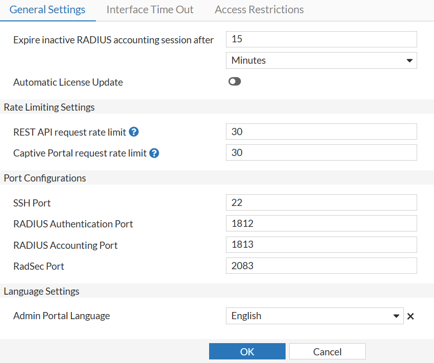 General Settings | FortiGuest 2.0.0 | Fortinet Document Library
