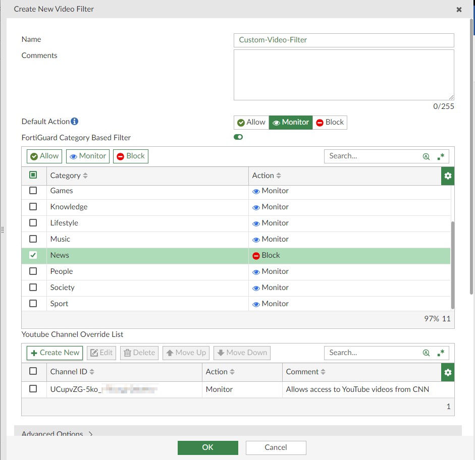 Configuring and applying Video Filter | FortiSASE | Fortinet Document ...