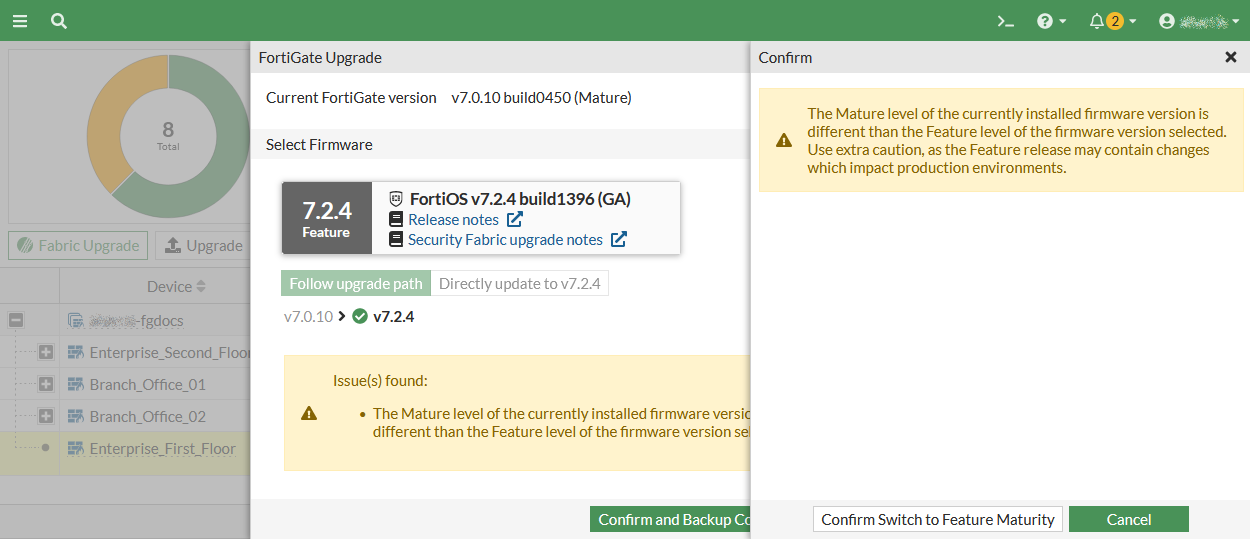 Firmware maturity levels | FortiGate / FortiOS 7.6.4