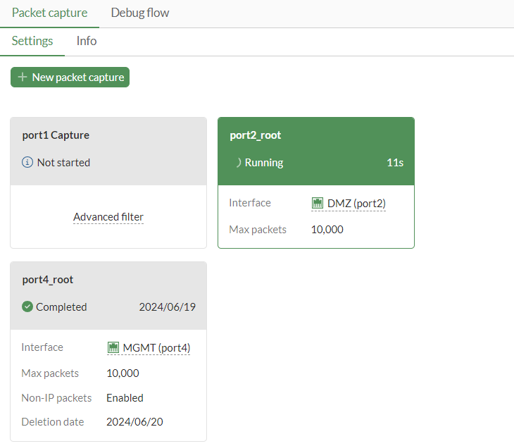Using the packet capture tool | FortiGate / FortiOS 7.6.4 | Fortinet ...