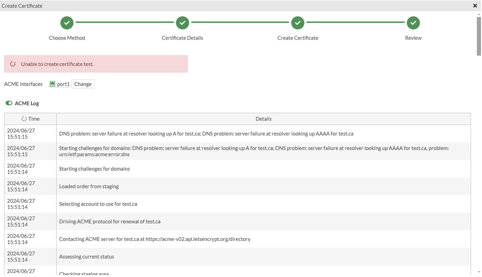 Creating a certificate | FortiPAM 1.7.0 | Fortinet Document Library