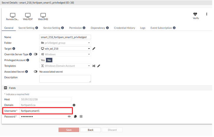 Creating a remote user | FortiPAM 1.7.0 | Fortinet Document Library