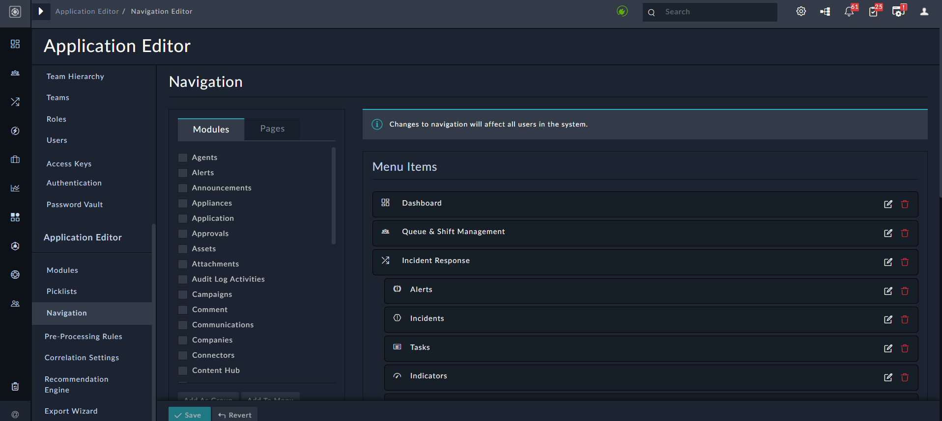 Navigation Editor