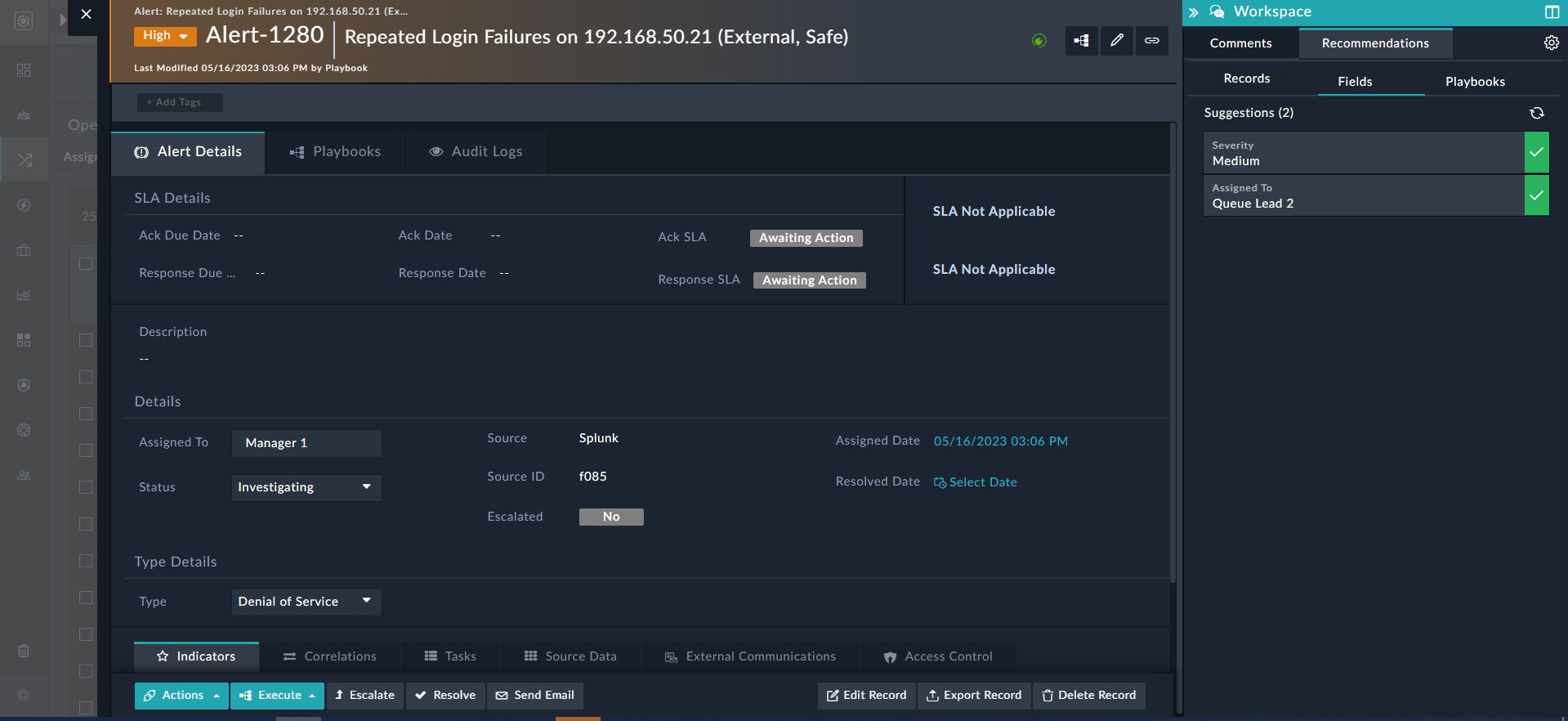 Recommendation pane - Field Value Suggestions