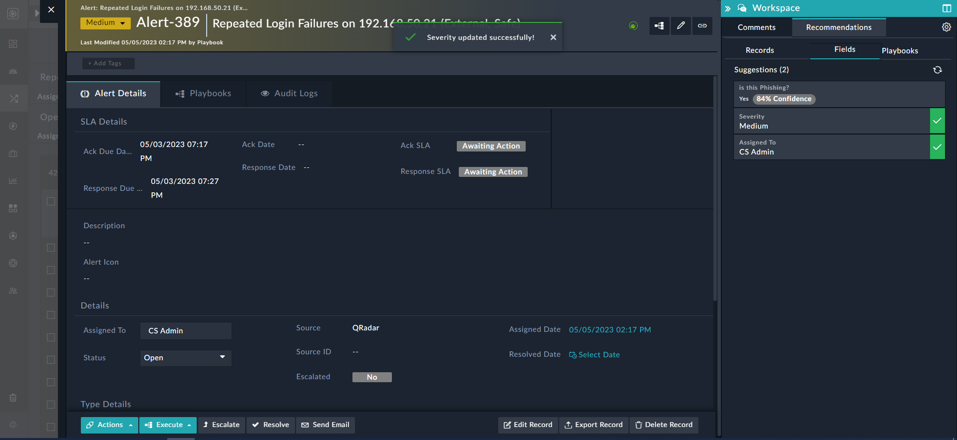 Assigning values to fields based on field suggestion