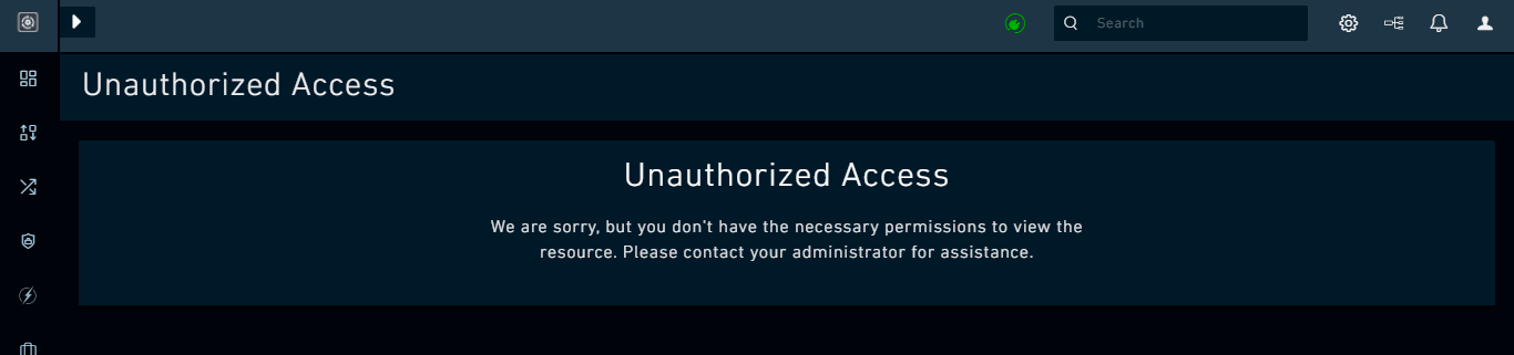Audit Log - No access error message