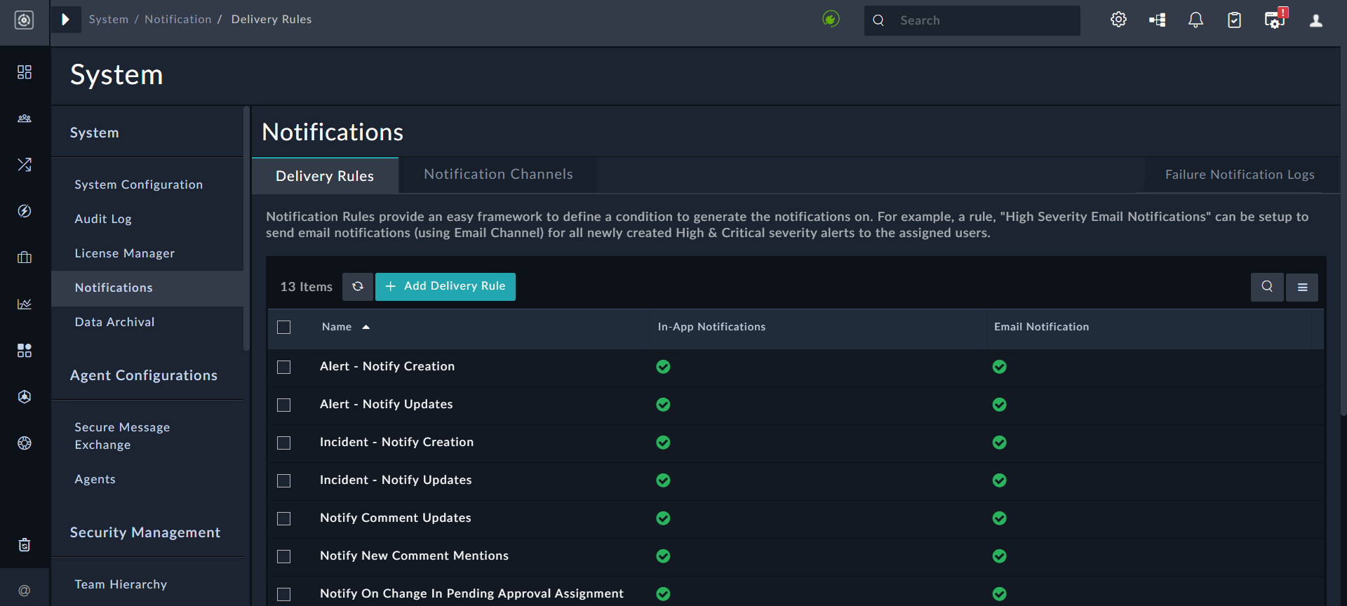 Notifications Page