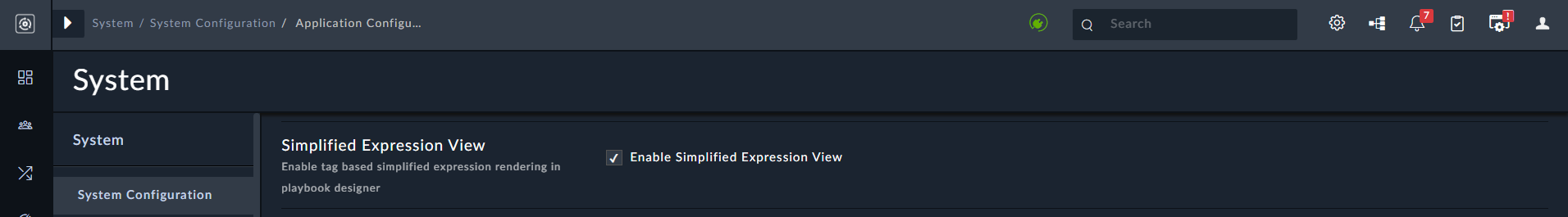 Simplified Expression View