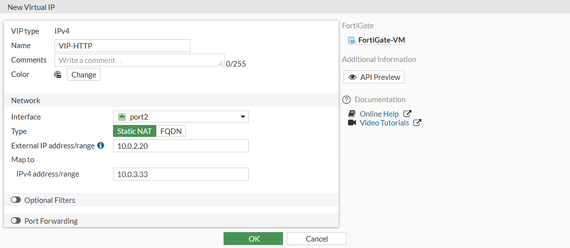 Configuring the VIP to access the remote servers | FortiGate / FortiOS ...