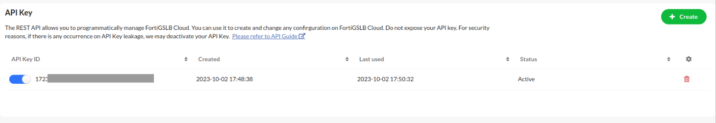 Enabling RESTful API | FortiGSLB 23.4.0 | Fortinet Document Library