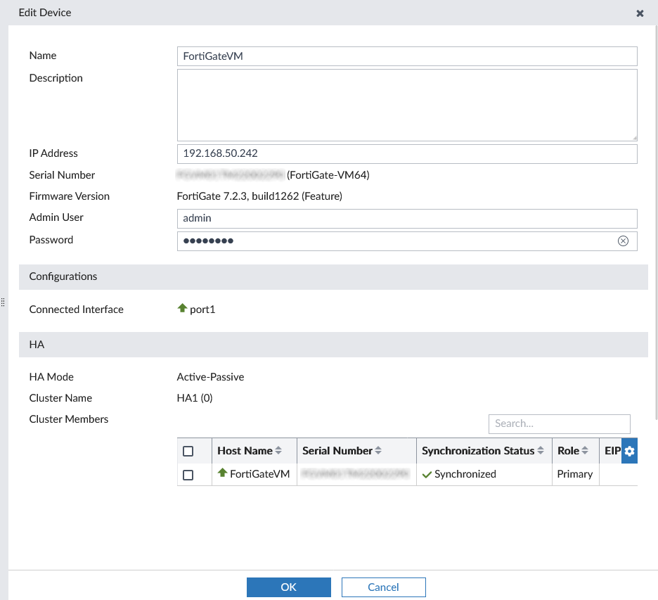 Editing a FortiGate HA cluster