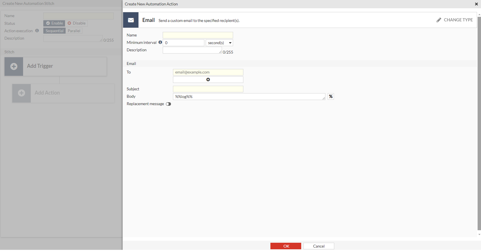 Creating an automation stitch | FortiPAM 1.4.3 | Fortinet Document Library