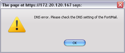 Fortinet Error Connecting to FortiGuard services | FortiMail 7.2.8 | Fortinet Document ...