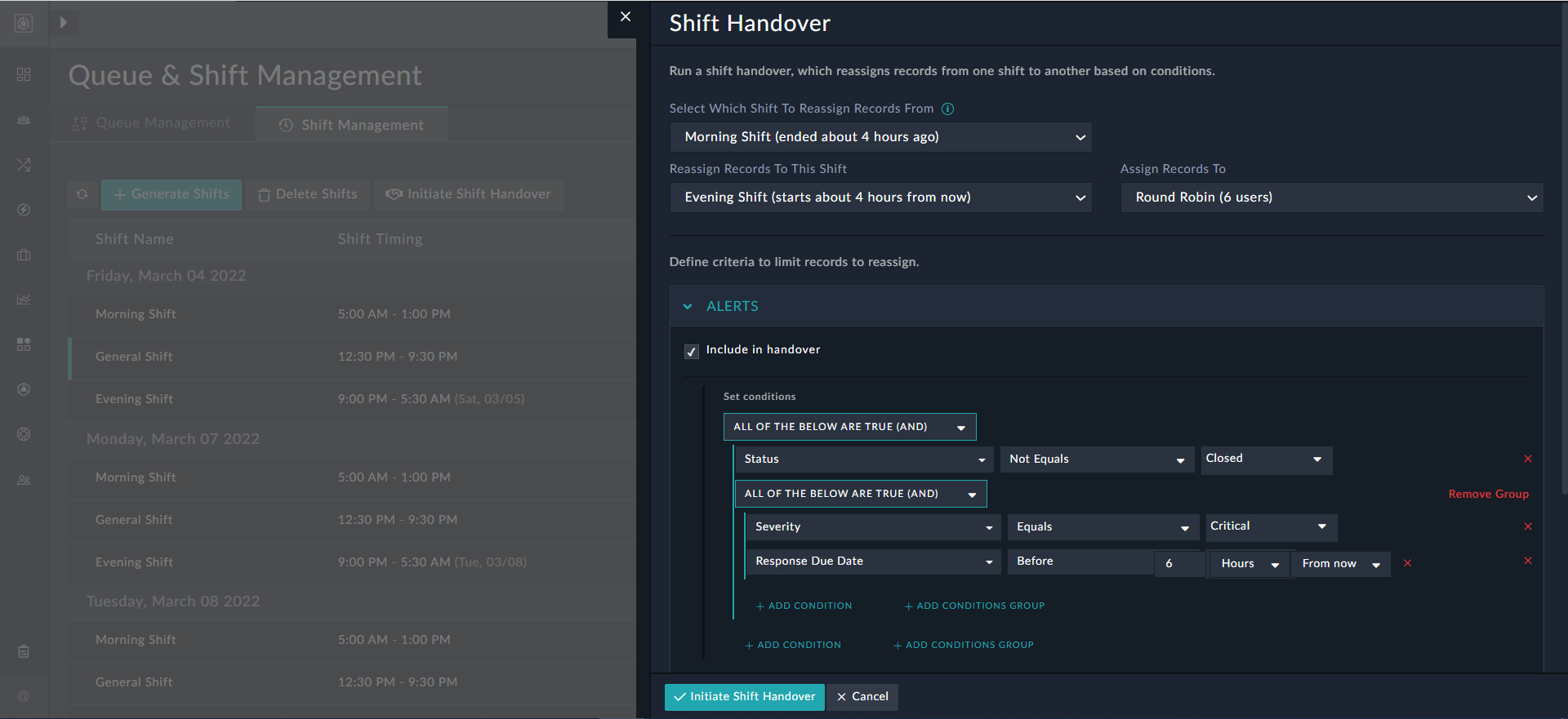 Defining Shift Handovers