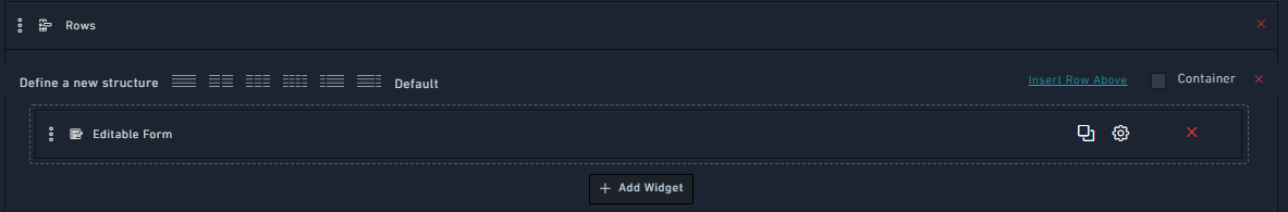 Editable Form Widget