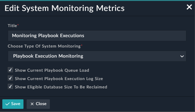 Playbook Execution Monitoring Widget