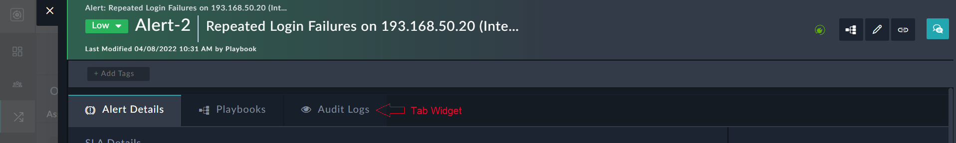 Tab output in Dashboard