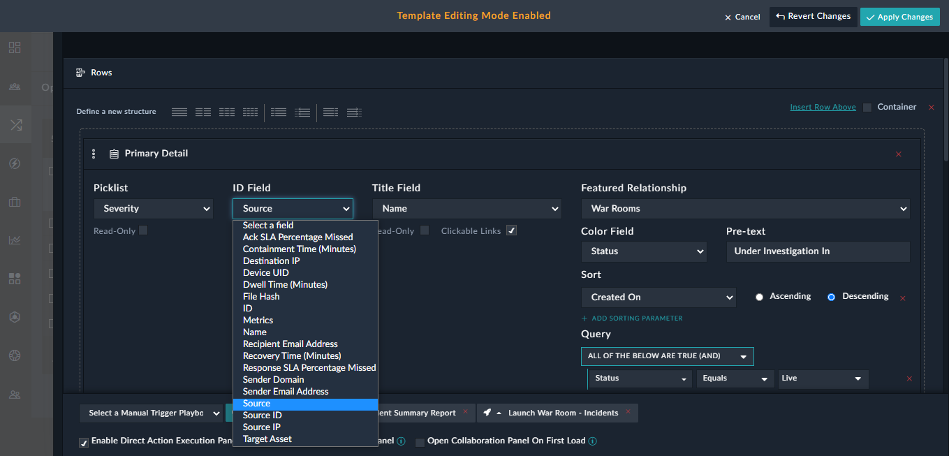 Primary Detail Widget