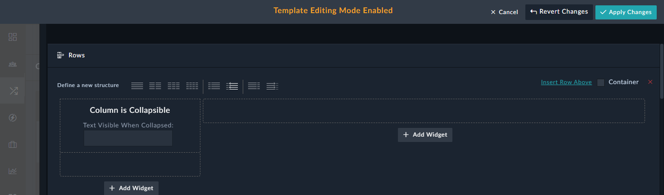 Row Segregation Options - Collapsible Sidebar