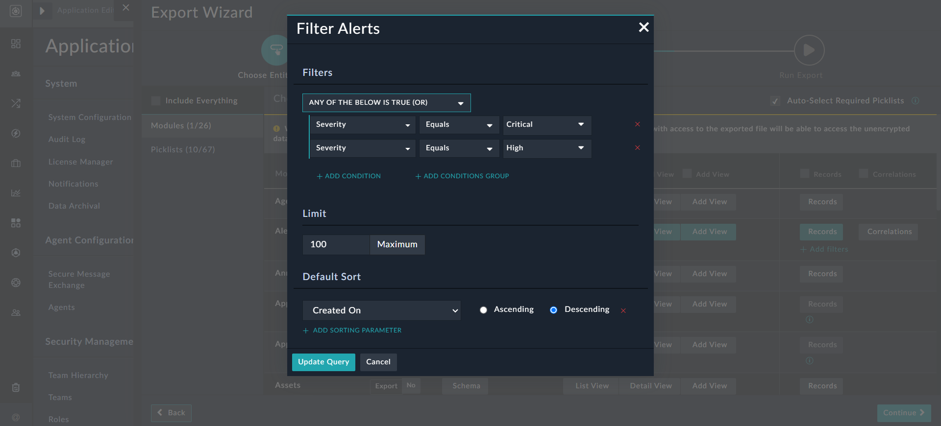 Export Wizard - Filtering of records