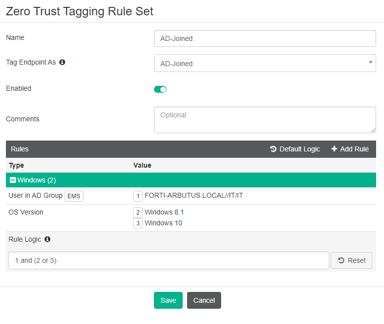 Augmenting VPN security with ZTNA tags | FortiGate / FortiOS 7.2.8 ...