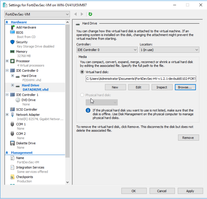 Installing FortiDevSec VM on Hyper-V | FortiDevSec VM 3.0.1 | Fortinet ...