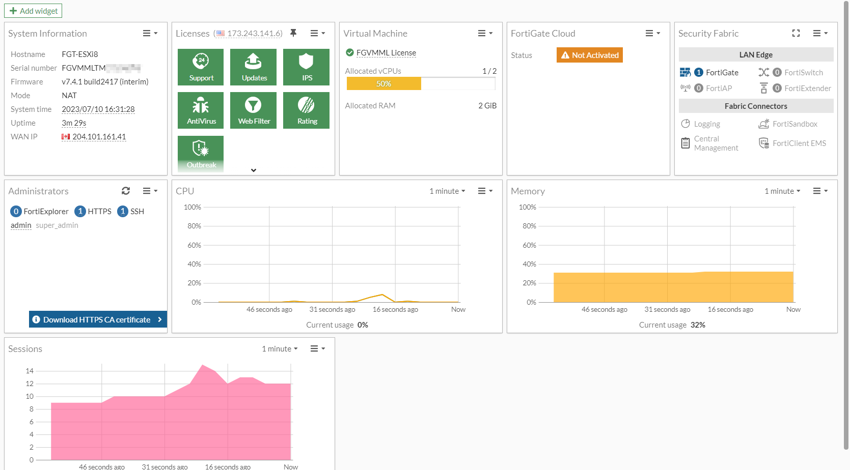 Add OVF template support for VMware ESXi 8 7.4.1 FortiGate / FortiOS