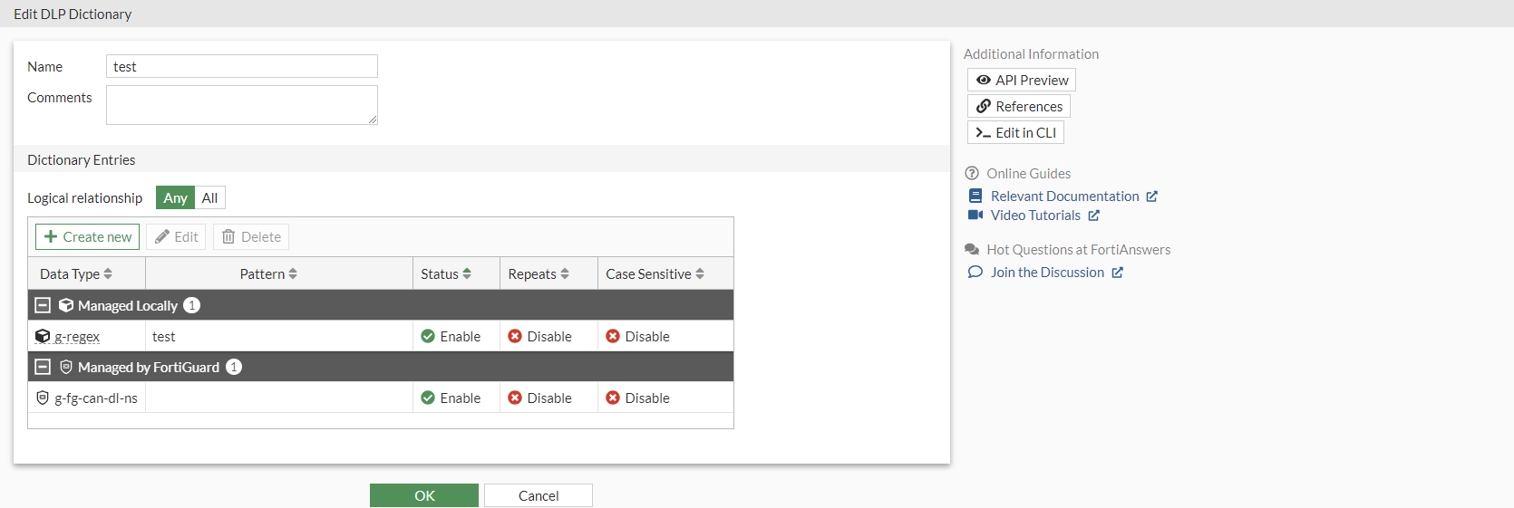 GUI enhancements for FortiGuard DLP service 7.4.1 FortiGate / FortiOS