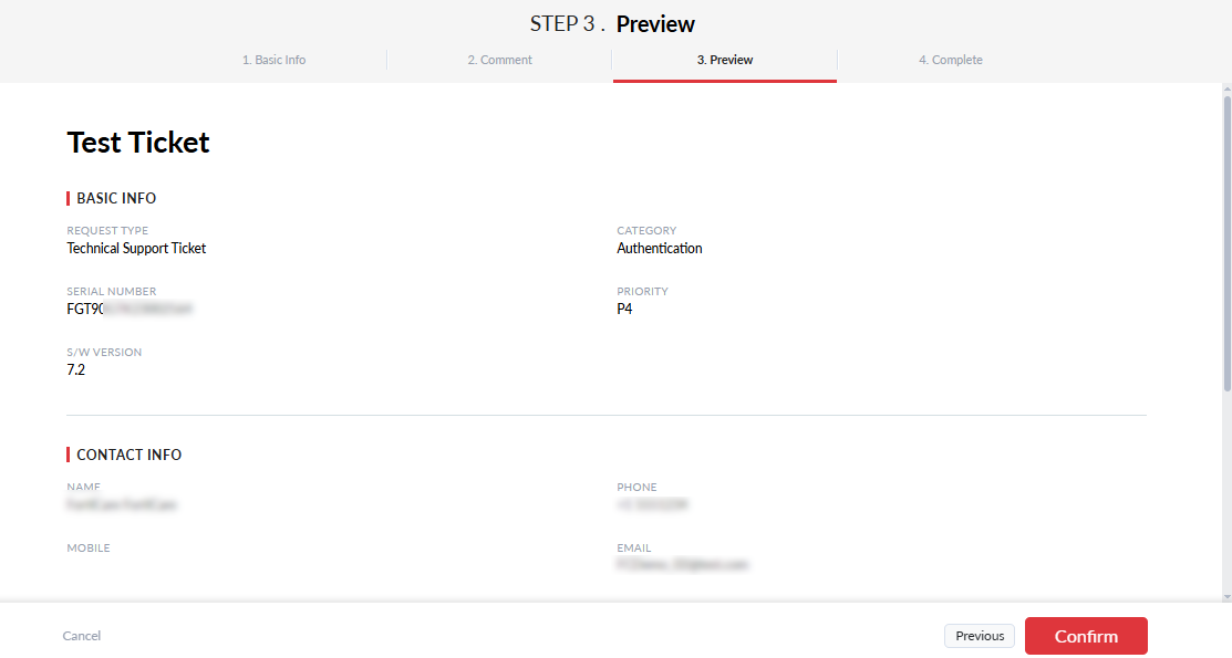 Creating tickets | FortiCloud Services 25.3.0 | Fortinet Document Library