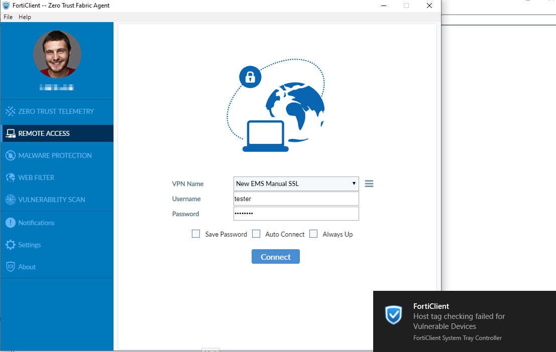 Connecting to SSL or IPsec VPN | FortiClient 6.4.9 | Fortinet Document ...