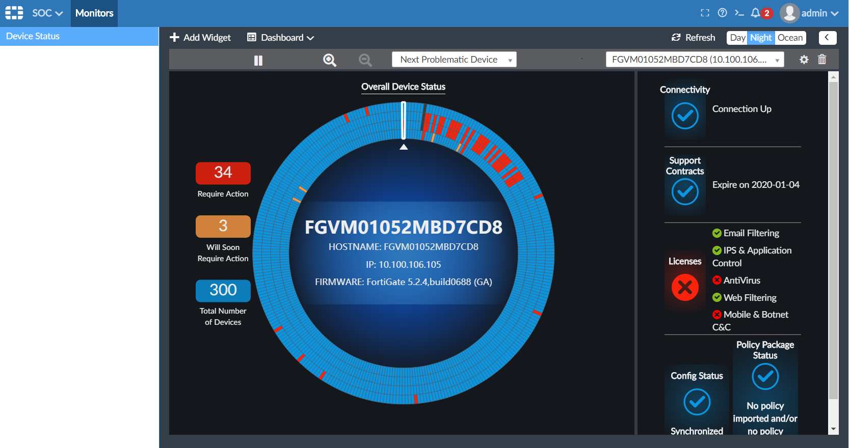 Device Status | FortiManager 6.4.15 | Fortinet Document Library