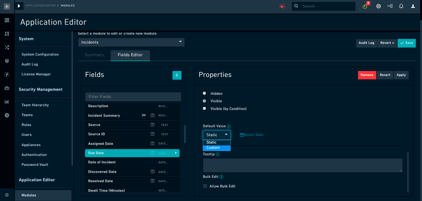 Enhanced Default Value field for Date/Time field