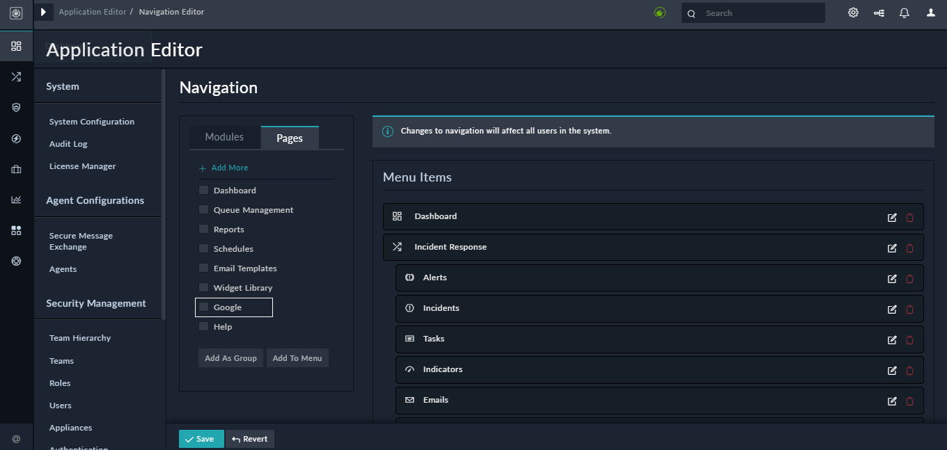Adding the HTML page to the Navigation Menu