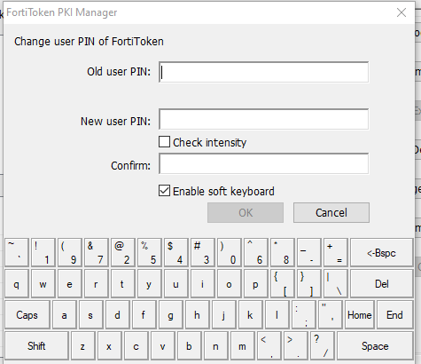 Change user PIN | FortiToken 1.15.0 | Fortinet Document Library