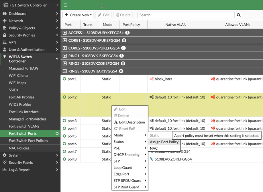 Voice device detection | FortiSwitch 7.2.6 | Fortinet Document Library