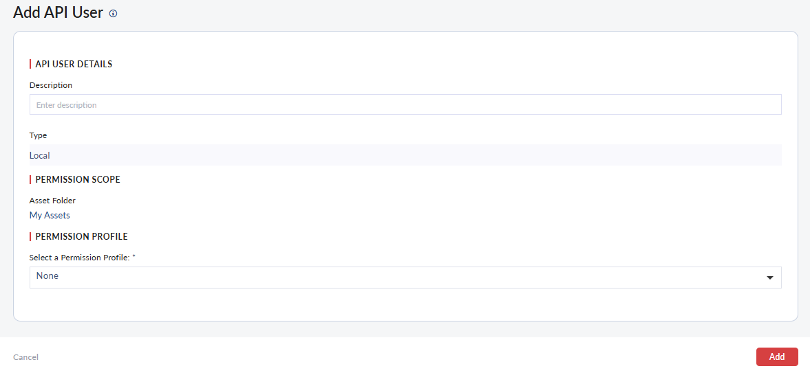 Adding an API user | FortiCloud Services 25.3.0 | Fortinet Document Library