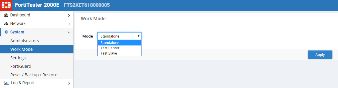 Test Center | FortiTester 7.4.3 | Fortinet Document Library