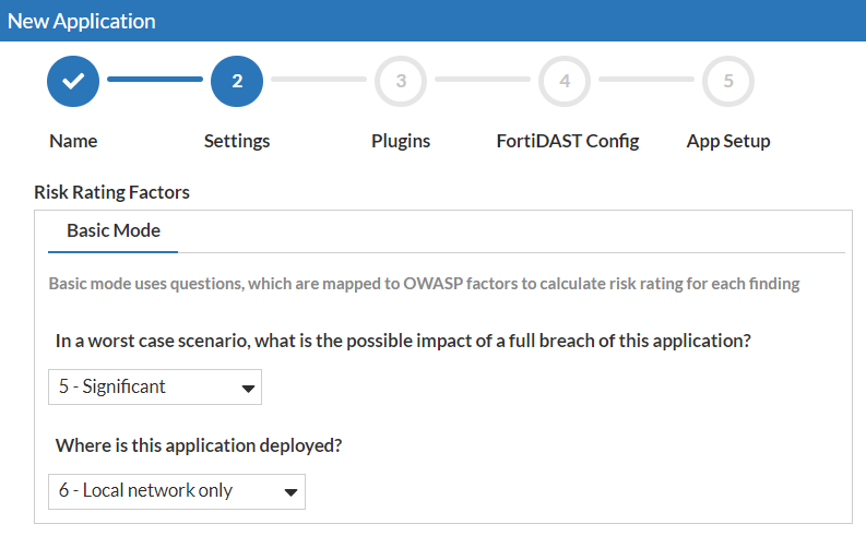 Adding a New Application | FortiDevSec 25.1.0 | Fortinet Document Library
