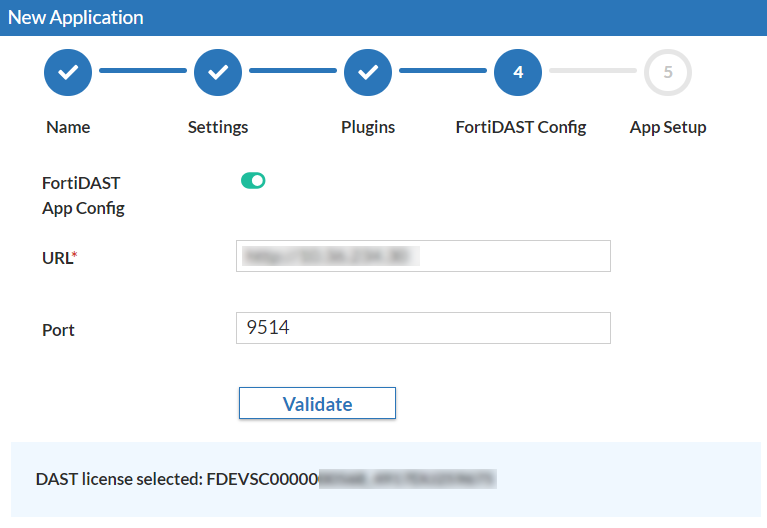 Adding a New Application | FortiDevSec 25.1.0 | Fortinet Document Library
