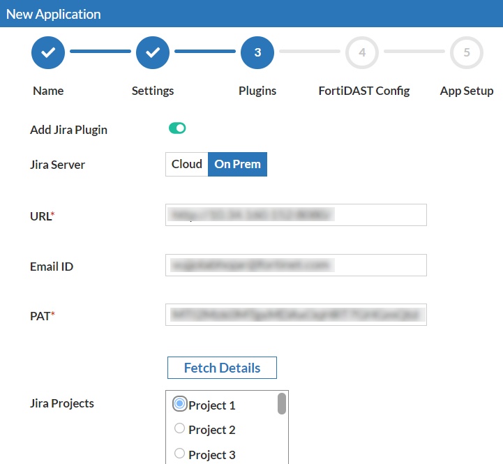 Adding a New Application | FortiDevSec 25.1.0 | Fortinet Document Library