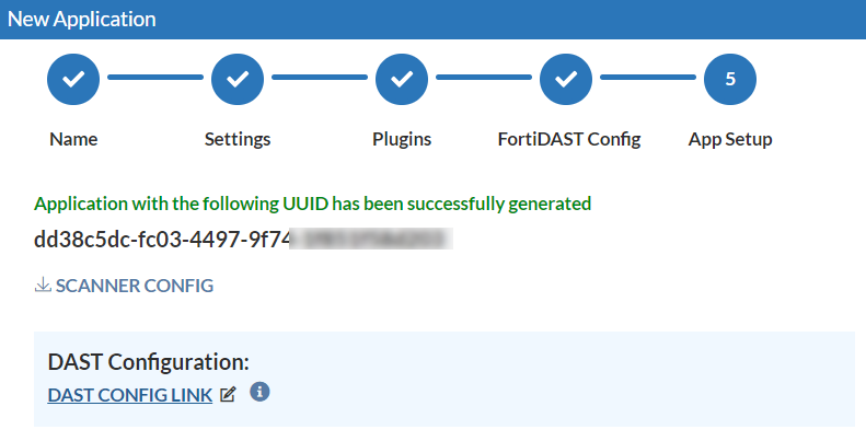 Adding a New Application | FortiDevSec 25.1.0 | Fortinet Document Library