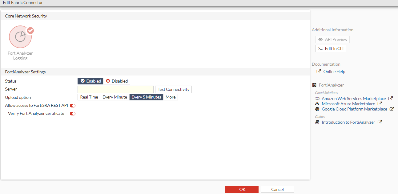 FortiAnalyzer logging | FortiSRA 1.7.0 | Fortinet Document Library