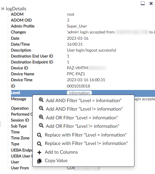 Viewing message details | FortiAnalyzer 7.6.3 | Fortinet Document Library