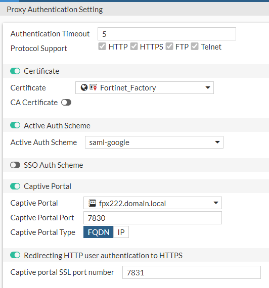 Using SAML authentication with Google SSO | FortiProxy 7.4.0 | Fortinet ...