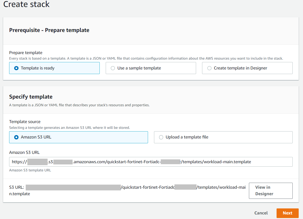 Deploying the CloudFormation templates | FortiADC Public Cloud ...