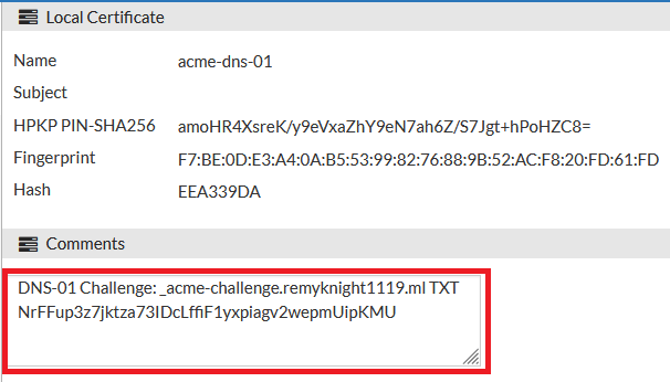 Generating or importing a local certificate | FortiADC 7.0.6 | Fortinet ...