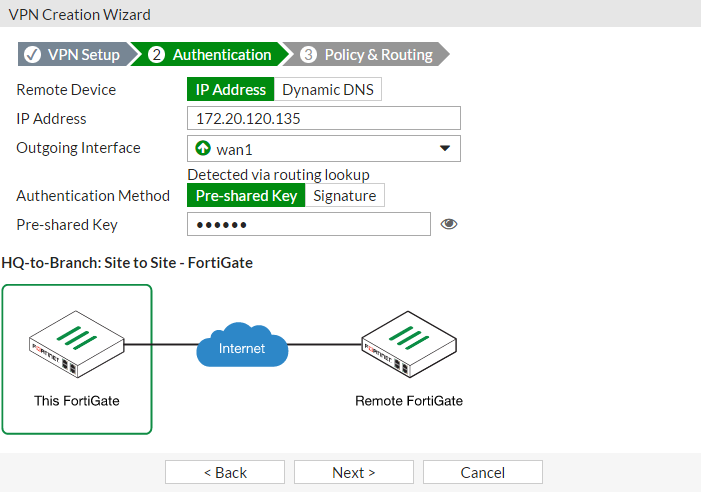 Site To Site IPsec VPN With Two FortiGates