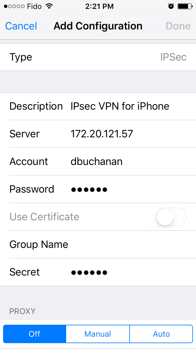 fortinet vpn ios