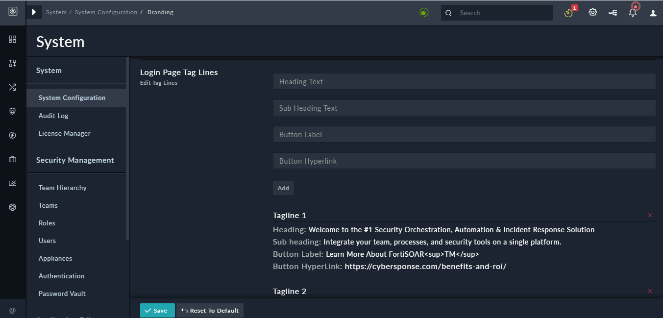 Branding - Editing Login Taglines
